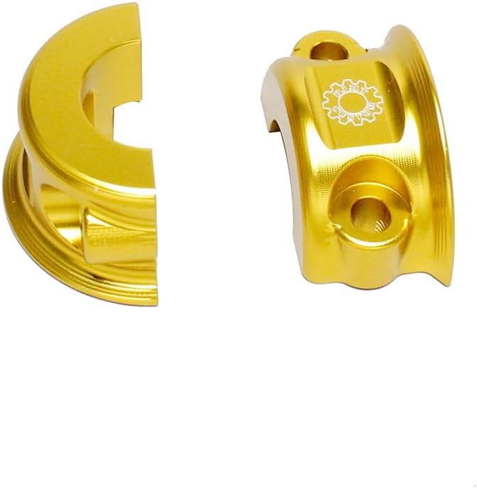 PJMTCUSTOM Gold Clutch Handlebar Clamp Lever Bracket Fits for Harley Davidson XL, Softail, Dyna, Touring (Gold) - Image 2